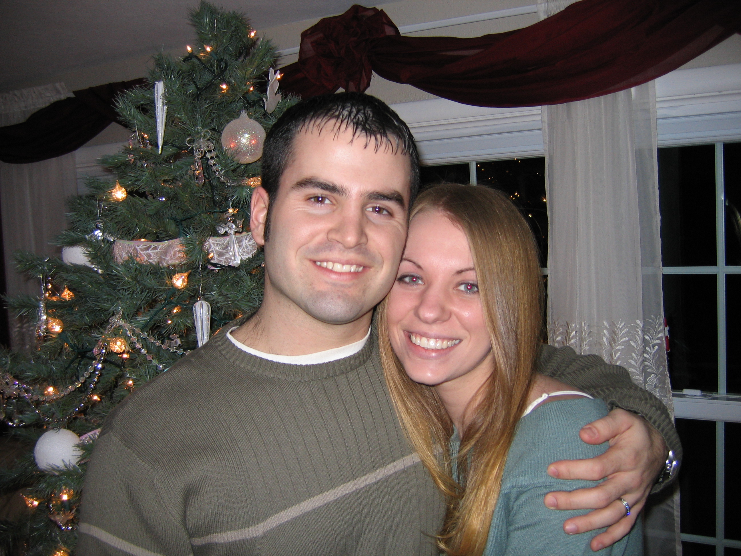 Steph and Chad - This is a photograph of my husband and I at Christmas a few years ago.