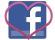 Facebookers inlove - the logo of facebook with a heart.