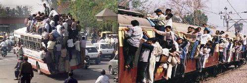 Travel - Crowded bus/train