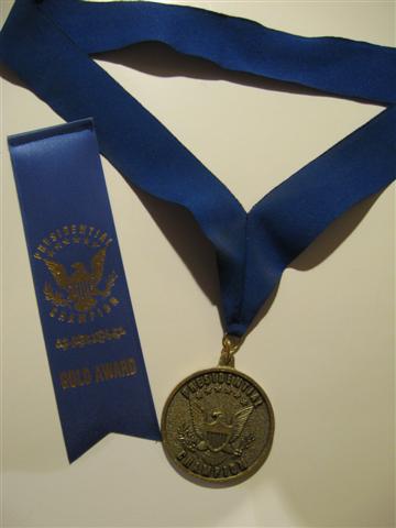 My Gold Medal - The Gold Medal I proudly earned for completing the President's Challenge. My Gold Medal - The Gold Medal I proudly earned for completing the President's Challenge.