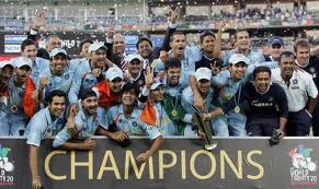 Indian Team - Indian team celebration after winning the Champions league.