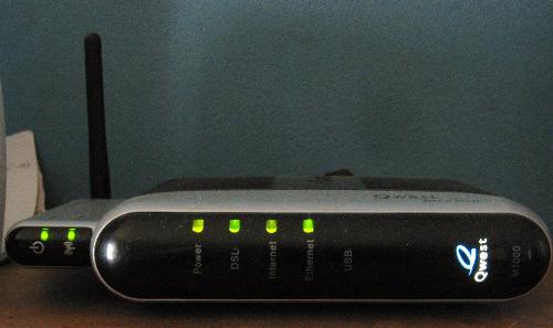 My wireless DSL modem - I have Qwest service which has been very reliable for me all these years.