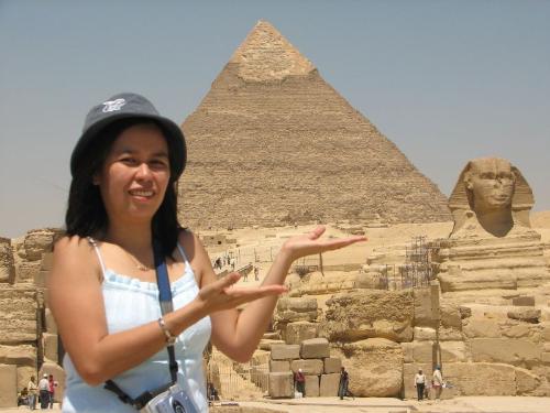 Egypt - Taken at the pyramids of Giza which is at the background and the famous sphinx