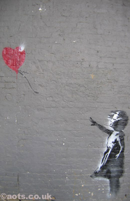 Banksy Art - This is one of the thousands of Banksy graffiti currently appearing on facebook profile pictures