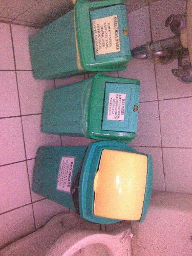 trash segregation  - The trash cans in San Juan hospital