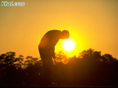 Golf - Sunset and golf makes very pleasant scene to watch.