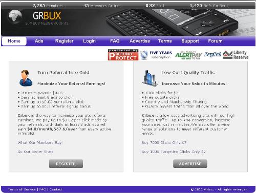 Grbux - New PTC site a scam or legit?