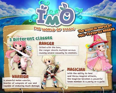 TWOM photo - photo of the different class of character on the game entitled " the world of magic "
which comprise of ranger, warrior, and mage.