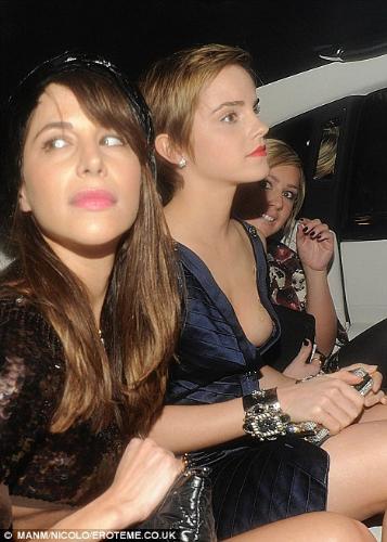 Emma Watson Latest Nip Slip - The nip tape undone and Emma Watson flashes again.