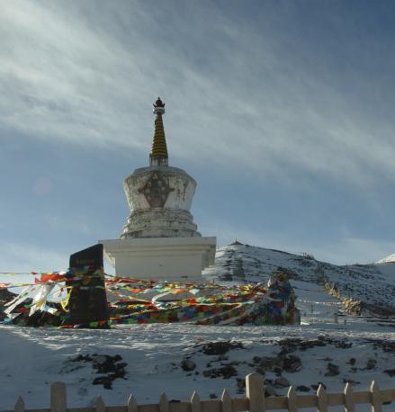 white pagoda - white pagoda in Kangding