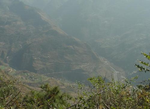 road in mountains - road in mountains of Tianquan county in Sichan province, China