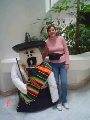 Lovely couple - I had my friends take this picture of me at a mall when I visited Mexico. It was in September and the festivities for the Independence were everywhere.