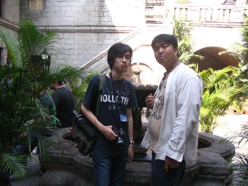 Tonton-01 and an Englishman - This photo was taken at Intramuros Park after visiting some houses.