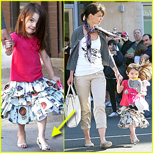 3 Year Old Suri Cruise Looking Grown Up In Her Hee - Is Suri too young to be dressing so mature???