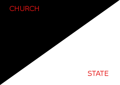 Church & State - The United States is a secular nation based on separation of Church & State.