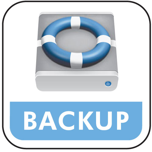 Backup - The life saver backup logo