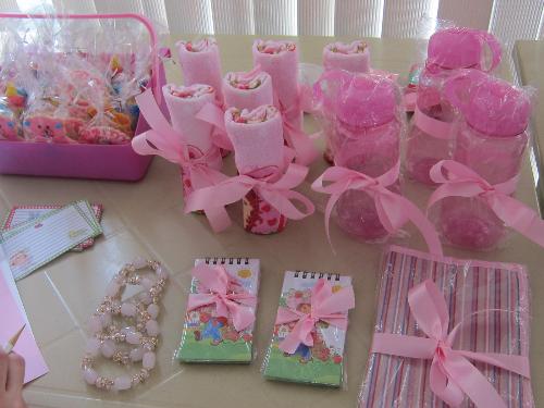 Baby shower -  Had a baby shower yesterday for my sister in law. The theme was strawberry shortcake, and these are the prizes.