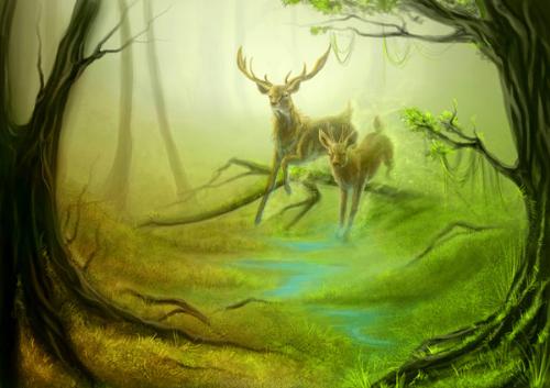 the deer... - One of the ancient Indo-European symbol of Romanian culture, the deer, a sacred animal - the ruler of forests, representing goodness, purity, honor and aristocratic honor.