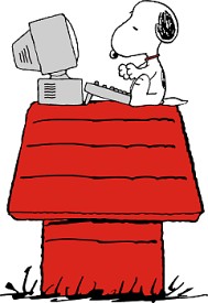 snoopy - working at home