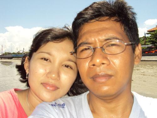 me - me and my love on beach