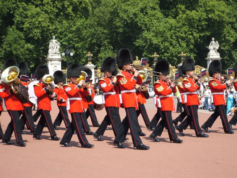Changing of the Guards - Changing of the guards at Buckingham Palace in London, England. Taken Summer 2005