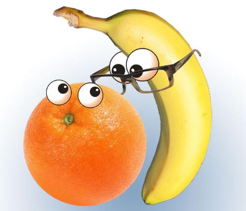 Fruits - Orange and Banana