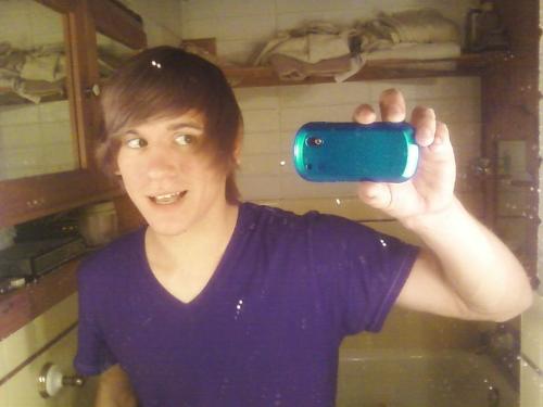 Me, Joey Fish! - Details? Well, I am in my bathroom.. and I am looking into a mirror with my phone. I have my favorite shirt on (but I can't seem to find it anymore). Annd I like my hair.