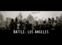 Battle: Los Angeles - this movie is about the aliens draining the water on earth to make as fuel for their spaceship. soldiers fought the aliens and destroyed their communication station located in the heart of Los Angeles.