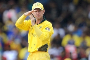 Captain Ricky Ponting signaling - Ricky Ponting as captain in his final match Captain Ricky Ponting signaling - Ricky Ponting as captain in his final match