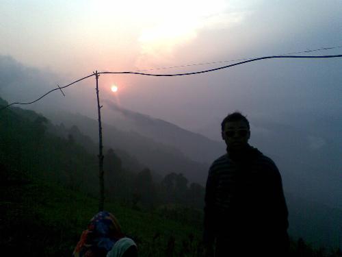 Romantic place hehe - It was almost zero degree Celsius at the top of this mountain and the sunset was so beautiful ! The clouds are so beautiful too.