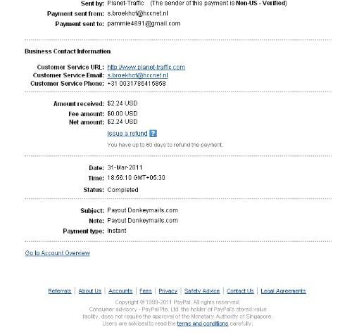 Donkeymails 2nd payout - This is my 2nd payout for donkeymails, i reached it in less than a week by signing up to offfers