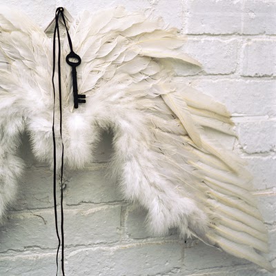 Fragilewings - Picture of white wings and a key.