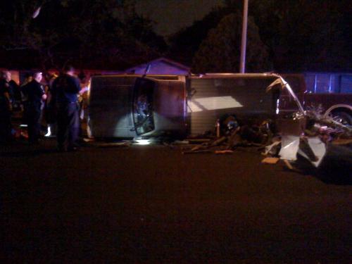 car accident - sorry, cell phone pix! car accident - sorry, cell phone pix!