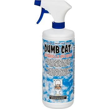 Dumb Cat Spray - It works very well for us and we have 12 cats!