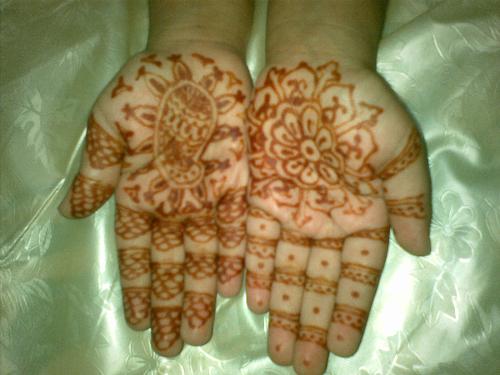 Henna - my daughter's hennaed hands