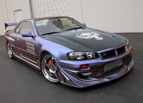 Nissan Skyline - This is a suped up Nissan Skyline. Whoever did the bodywork and paint on this car is an artist. This looks like it could beat anything on the streets. Fast and Furious 5 anyone? (not for the acting, just for the racing)