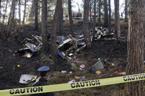 a plane just crashed - this is the crash site (Camp John Hay, Baguio City, Philippines)