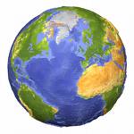 3-D view of the earth - 3-D view of the earth