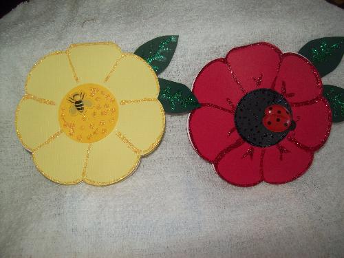 LIttle spring flower cards I made - Two little flowers cards to announce spring