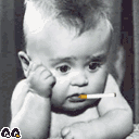 Smoking Baby - A baby In Tension and smoking