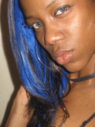 Blue4U - This is my favorite color I wore blue everything. Blue hair, eyes, nail polish clothes