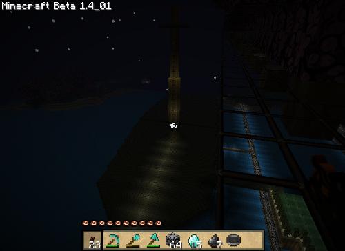 Minecraft Ship - I've been building this ship with two of my friends for about a week now, and we're about half done if you don't count removing dirt from underneath so it appears to float.