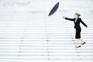 umbrella - umbrella curves up when there's a typhoon or super windy.