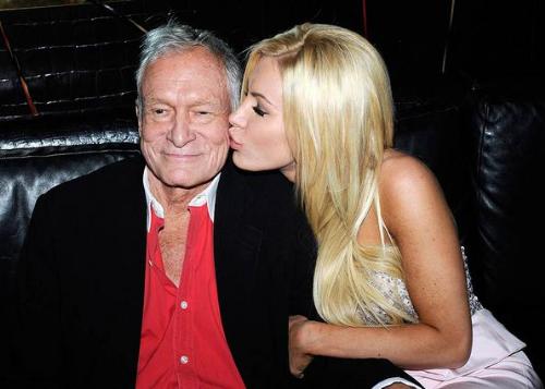 Hugh Hefner and Finace - Hugh is 85 now and plans to wed his 24 old girlfriend in June of this year! She has to be gold digger!