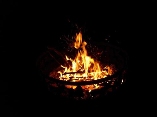 Bonfire - A bonfire in the backyard.