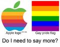 apple gay proof. - This pic have lane proof of apple being gay.