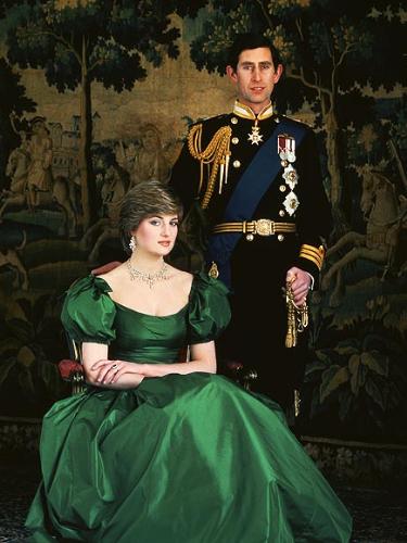Formal Portrait - The first formal portrait of Prince Charles and Princess Diana.