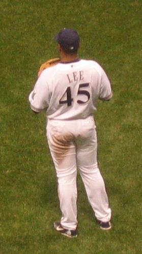 Carlos Lee - This is when Carlos Lee was still a Milwaukee Brewer. He is currently with the Houston Astros.
