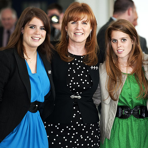 Fergie and her daughters - Sarah Ferguson and daughters Princess Beatrice and Princess Eugenie.