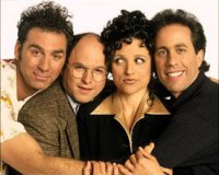 Cast of Seinfeld - Kramer,George,Elaine and Jerry.
